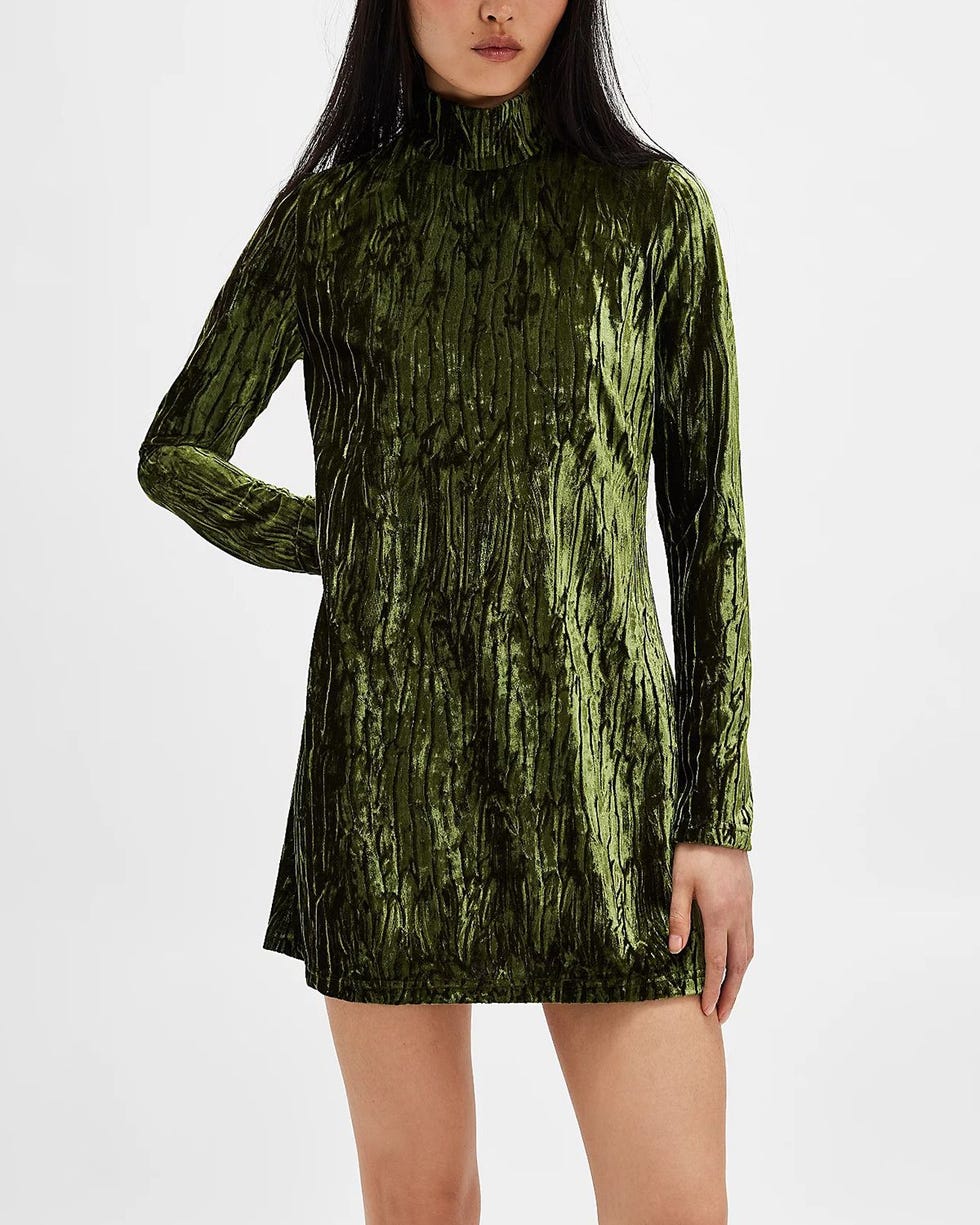 Velvet Turtleneck Dress