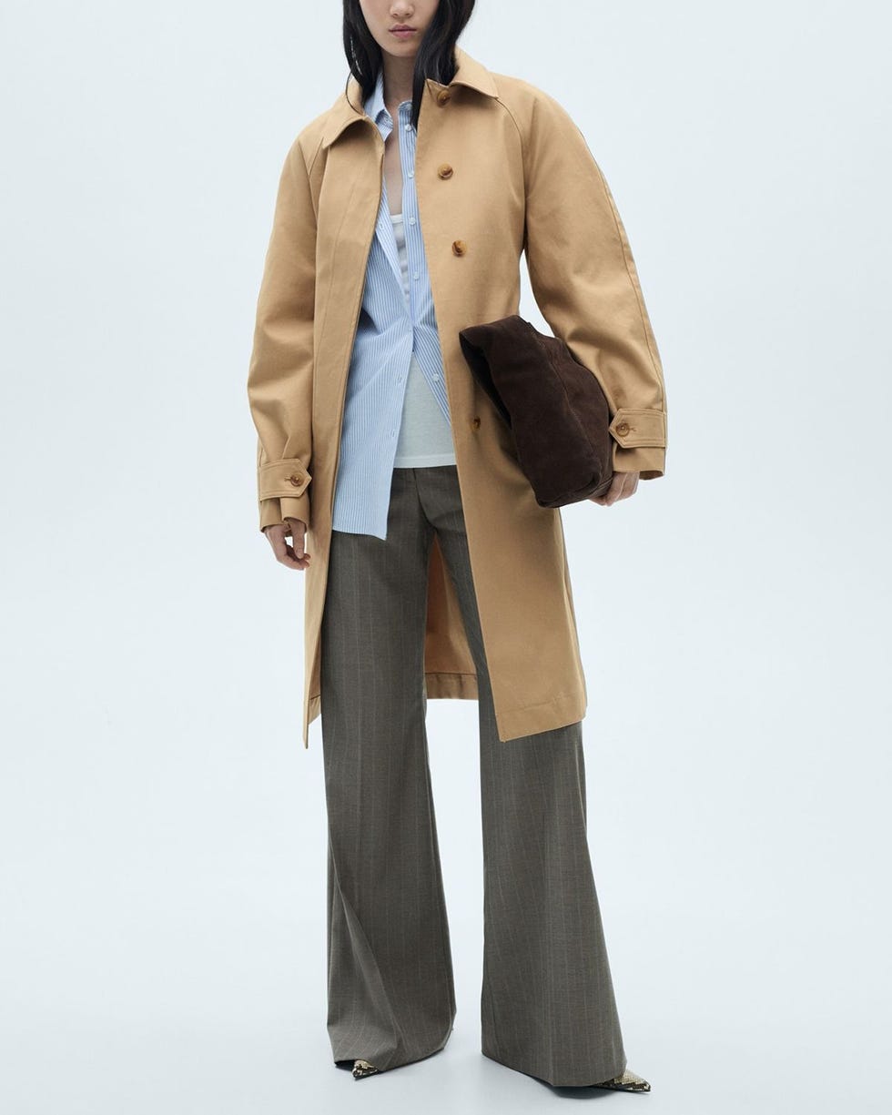 Cotton Trench Coat with Belt 