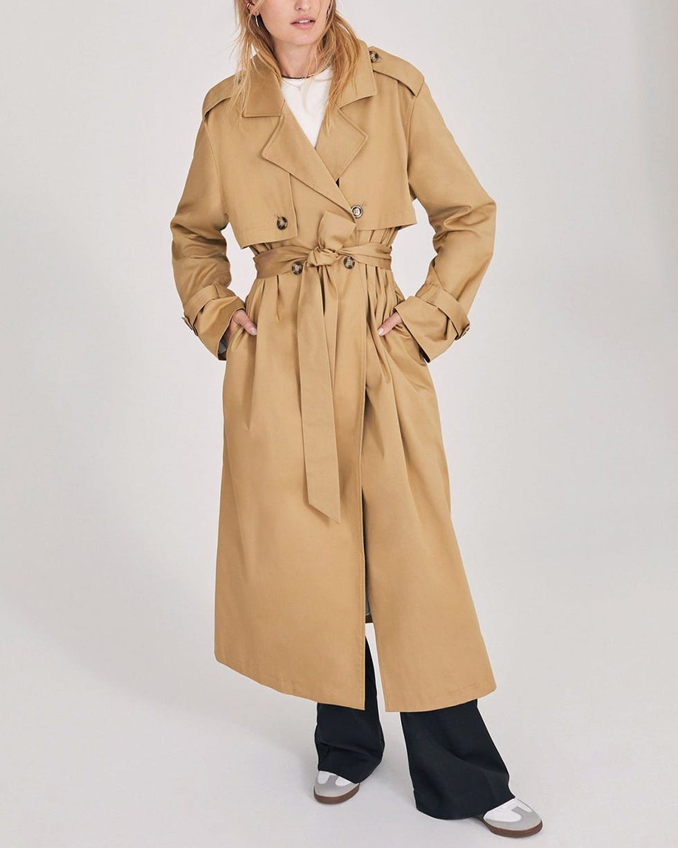 The Charles Tie Waist Double Breasted Trench Coat