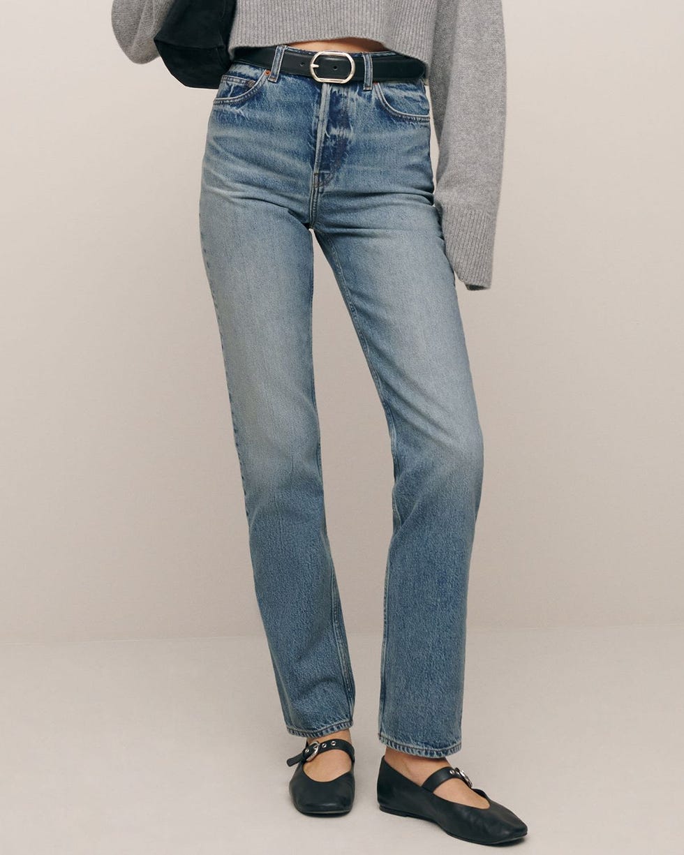 Cynthia High Rise Straight Jeans 