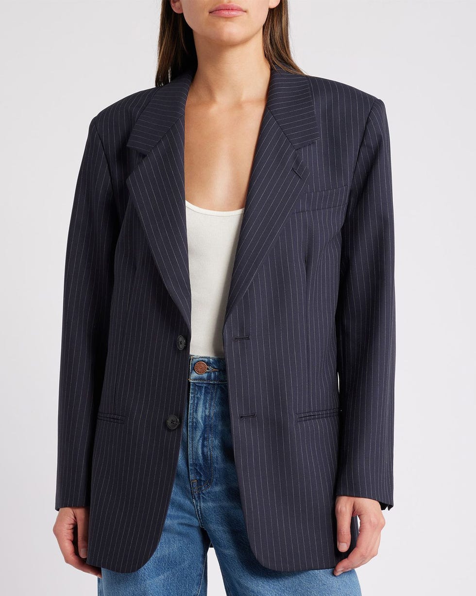 Grandfather Pinstripe Blazer