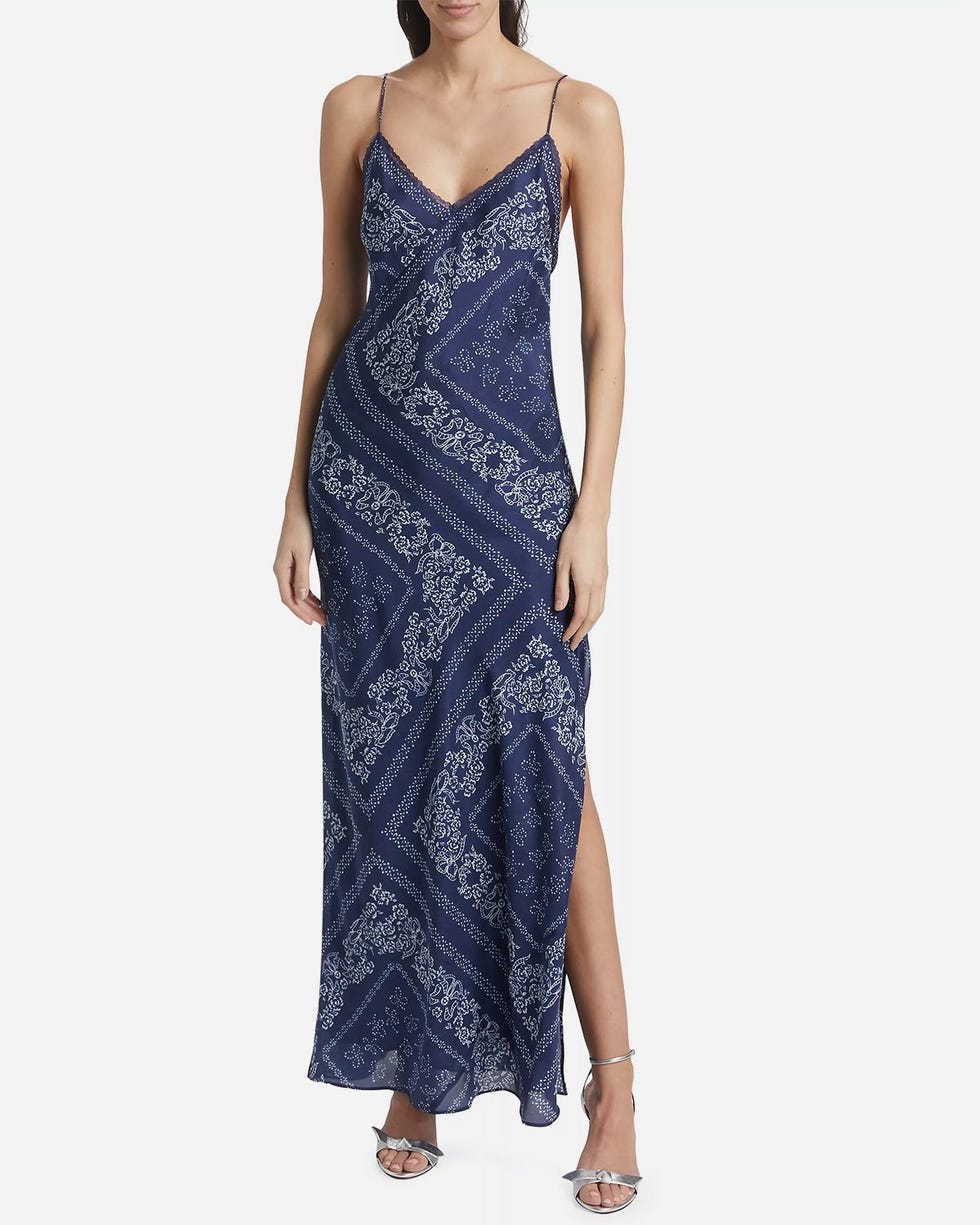 Deyo Bandana Silk Midi Dress