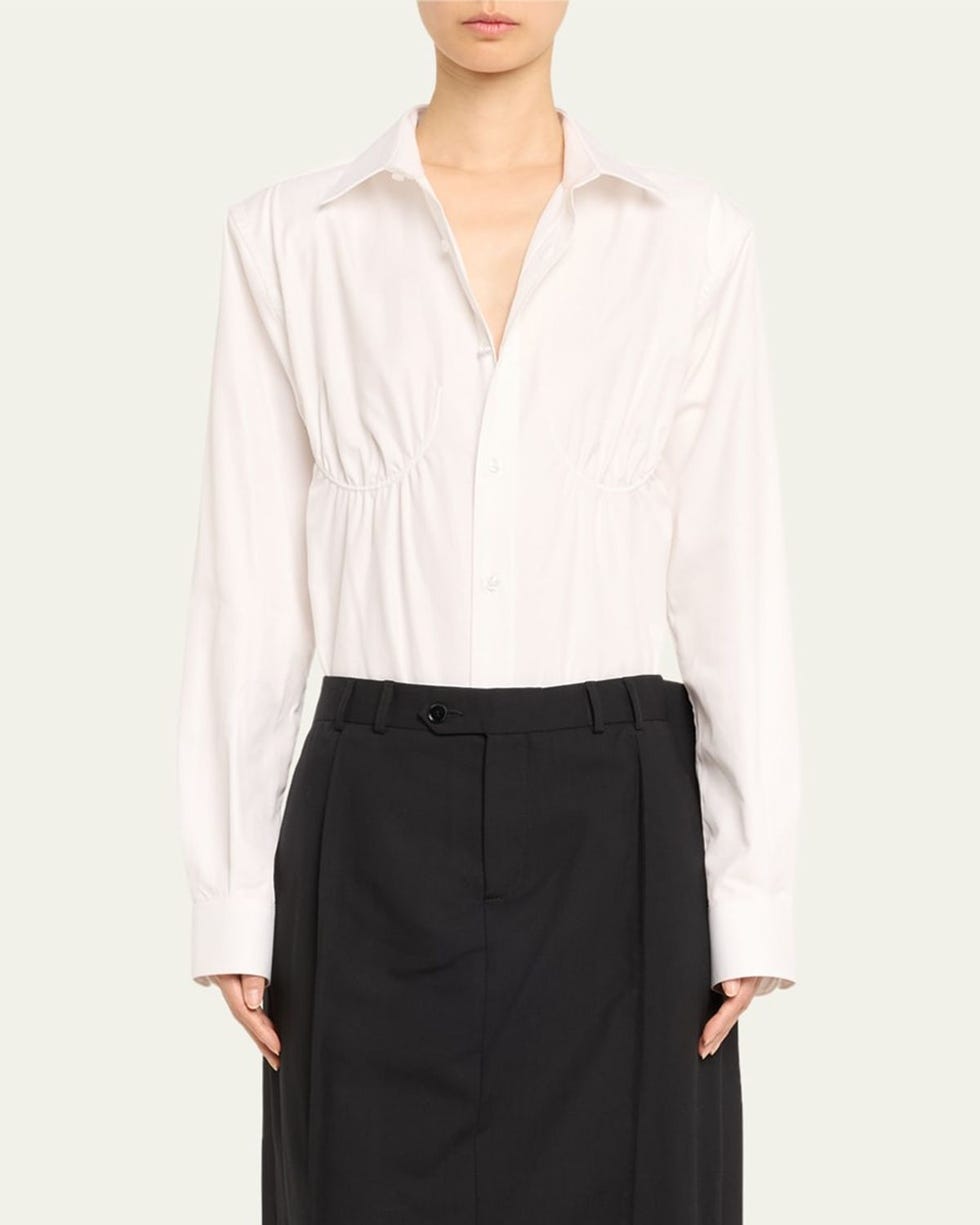 Fitted Poplin Bra Shirt