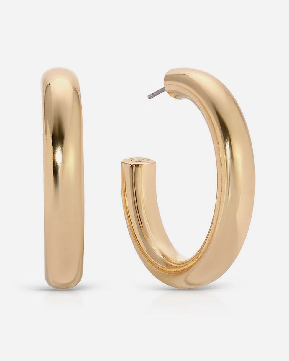 Medium Thick Classic Hoop Earrings 