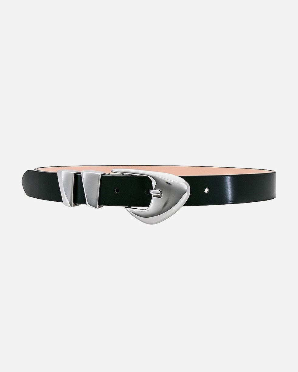 Moore Black Semi Patent Leather Belt