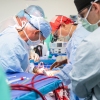 Dr. Marty Sellers (wearing a red scrub cap) and his team from Tennessee Donor Services perform a normothermic regional perfusion organ recovery at a hospital in eastern Tennessee.