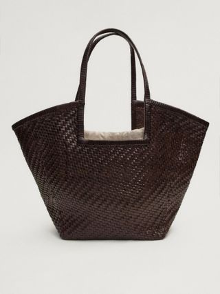 Massimo Dutti, Woven Nappa Leather Basket Bag