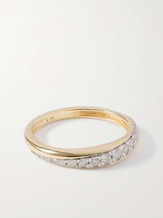 Twist 10-Karat Gold Diamond Ring