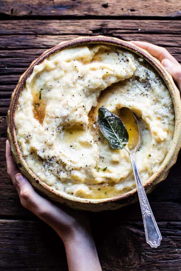 Crockpot Three Cheese Mashed Potatoes | Fall Crockpot Recipes