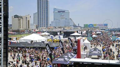 ATLANTIC CITY, NJ - JUNE 29: Patrons file in during the first day of Warped Tour on June 29, 2019 in Atlantic City, New Jersey. (Photo by Corey Perrine/Getty Images)