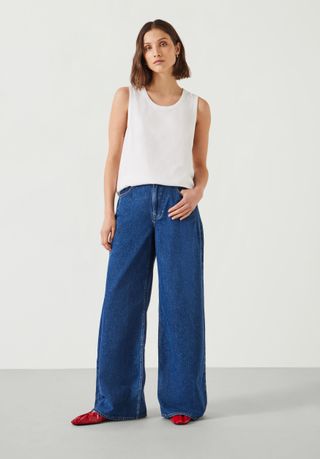 Nova Pintuck Wide Leg Jeans