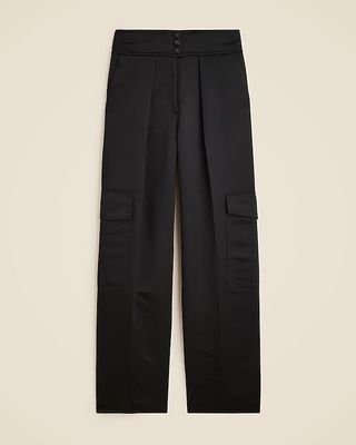 Christopher John Rogers X J.crew High-Rise Cargo Pant in Duchesse Satin