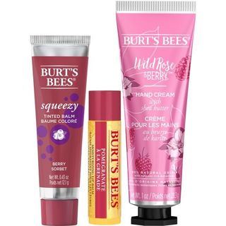 Burt's Bees, Merry Berry Lip Balm, Squeezy Tinted Balm and Hand Cream Gift Set