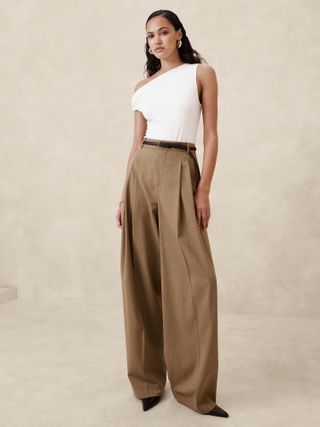 banana republic, Siena Wide-Leg Italian Wool Pants