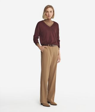 Falconeri, Cashmere V-Neck Sweater With Slits