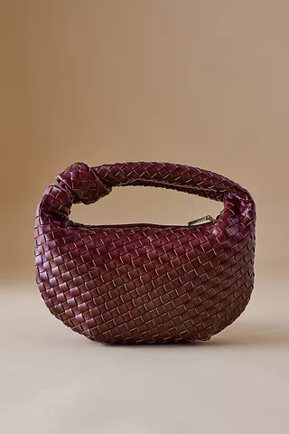 Melie Bianco Larissa Woven Faux-Leather Shoulder Bag