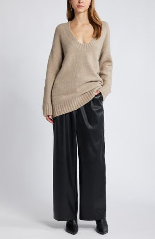 Open Edit, Oversize V-Neck Sweater